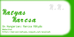 matyas marcsa business card