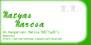 matyas marcsa business card